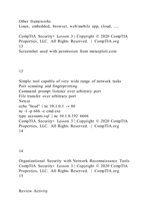 Comparing Security Roles and Security Controls Lesson 1 | DOCX
