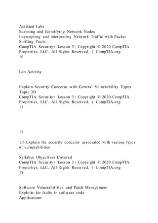 Comparing Security Roles and Security Controls Lesson 1 | PDF