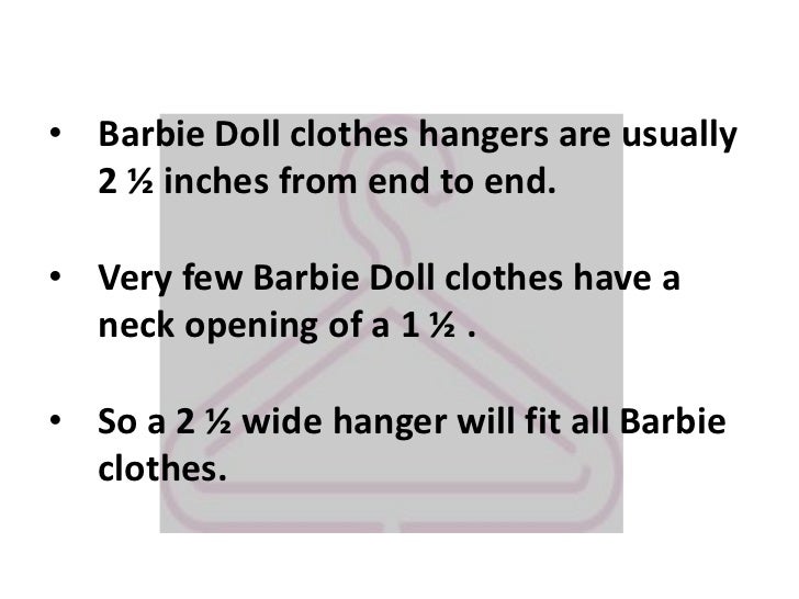 barbie clothes hangers