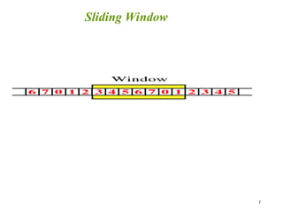 7
Sliding Window
 