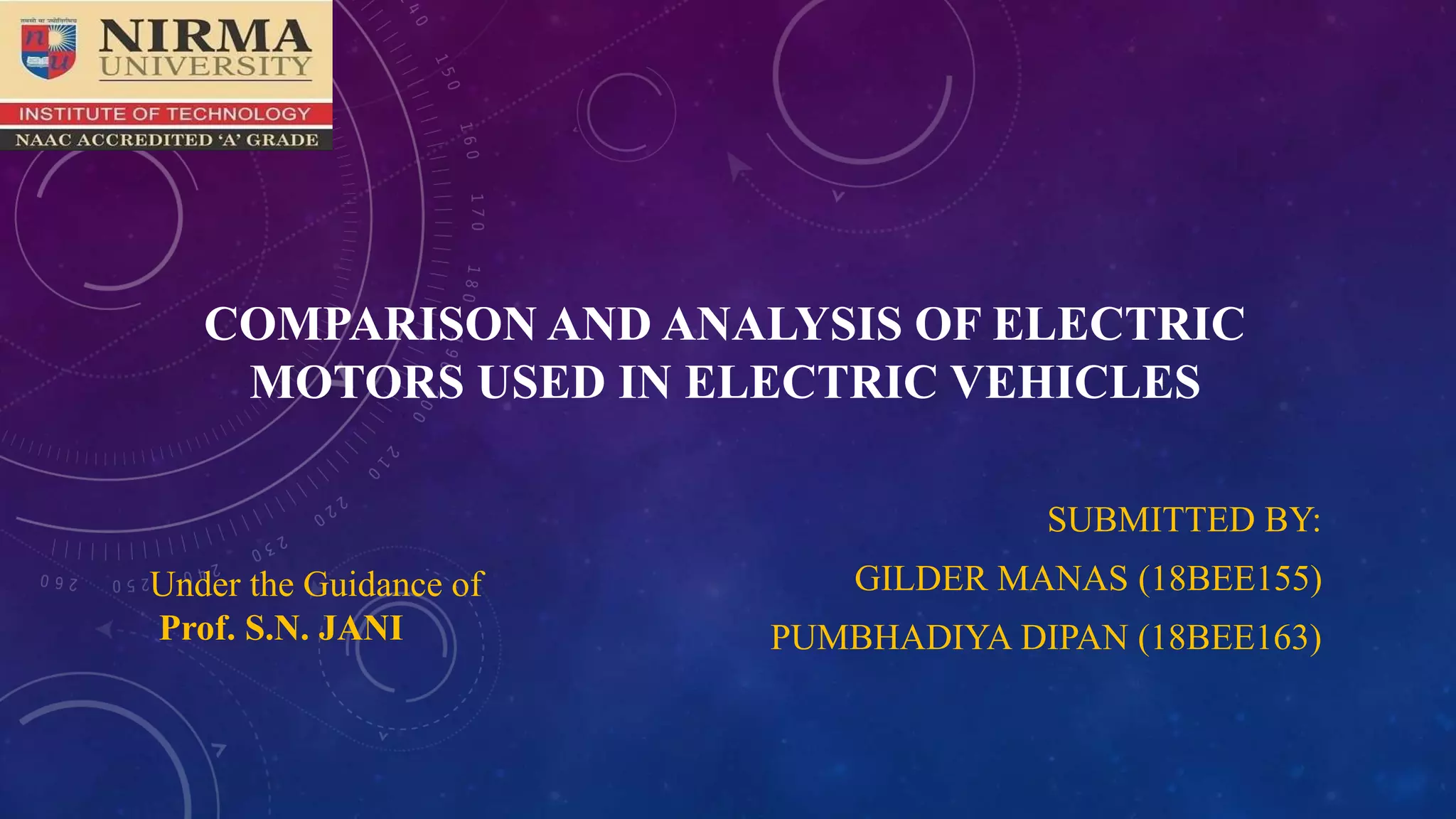 Comparison and analysis of electrical motor used in Electric Vehicles