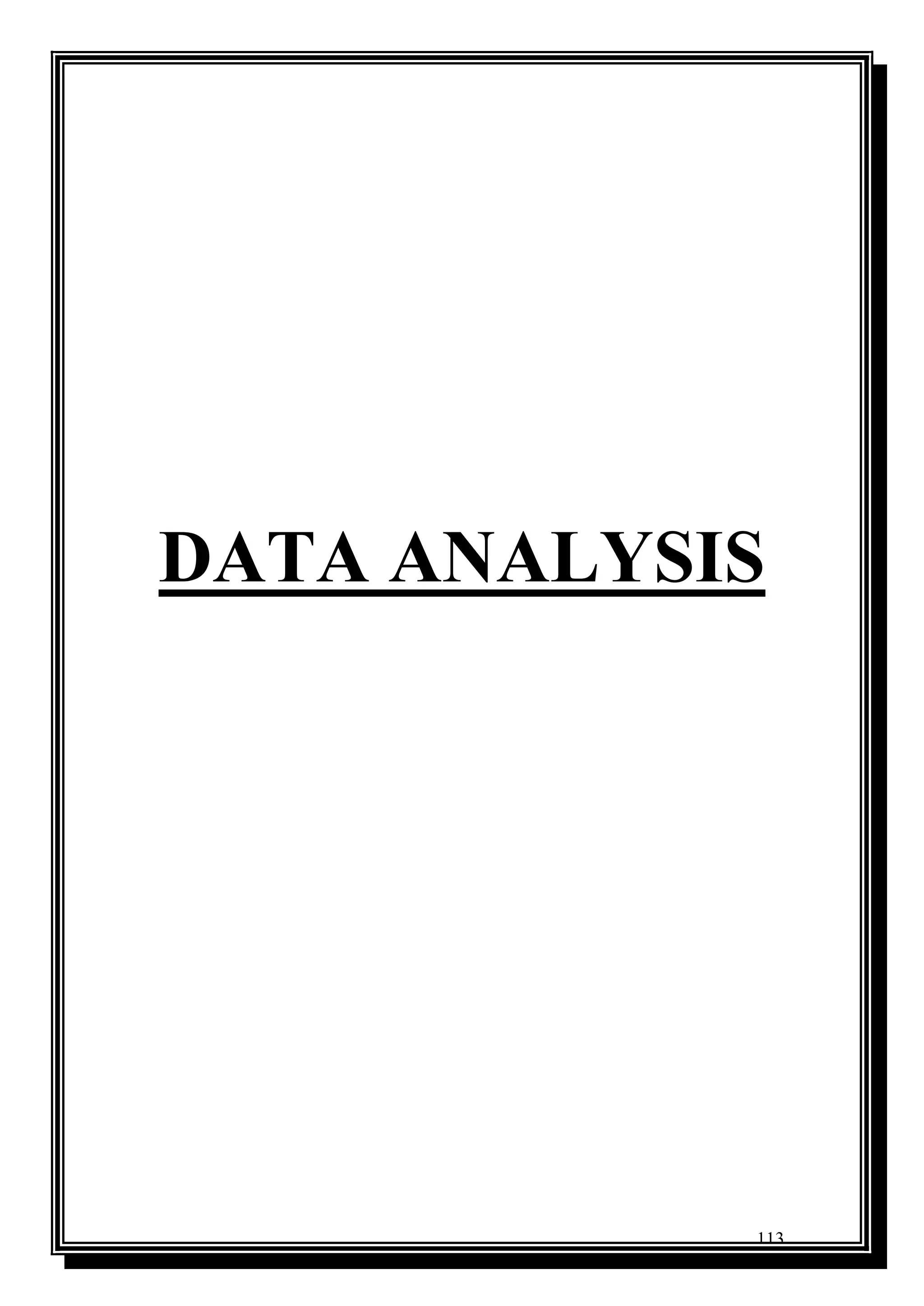 113
DATA ANALYSIS
 