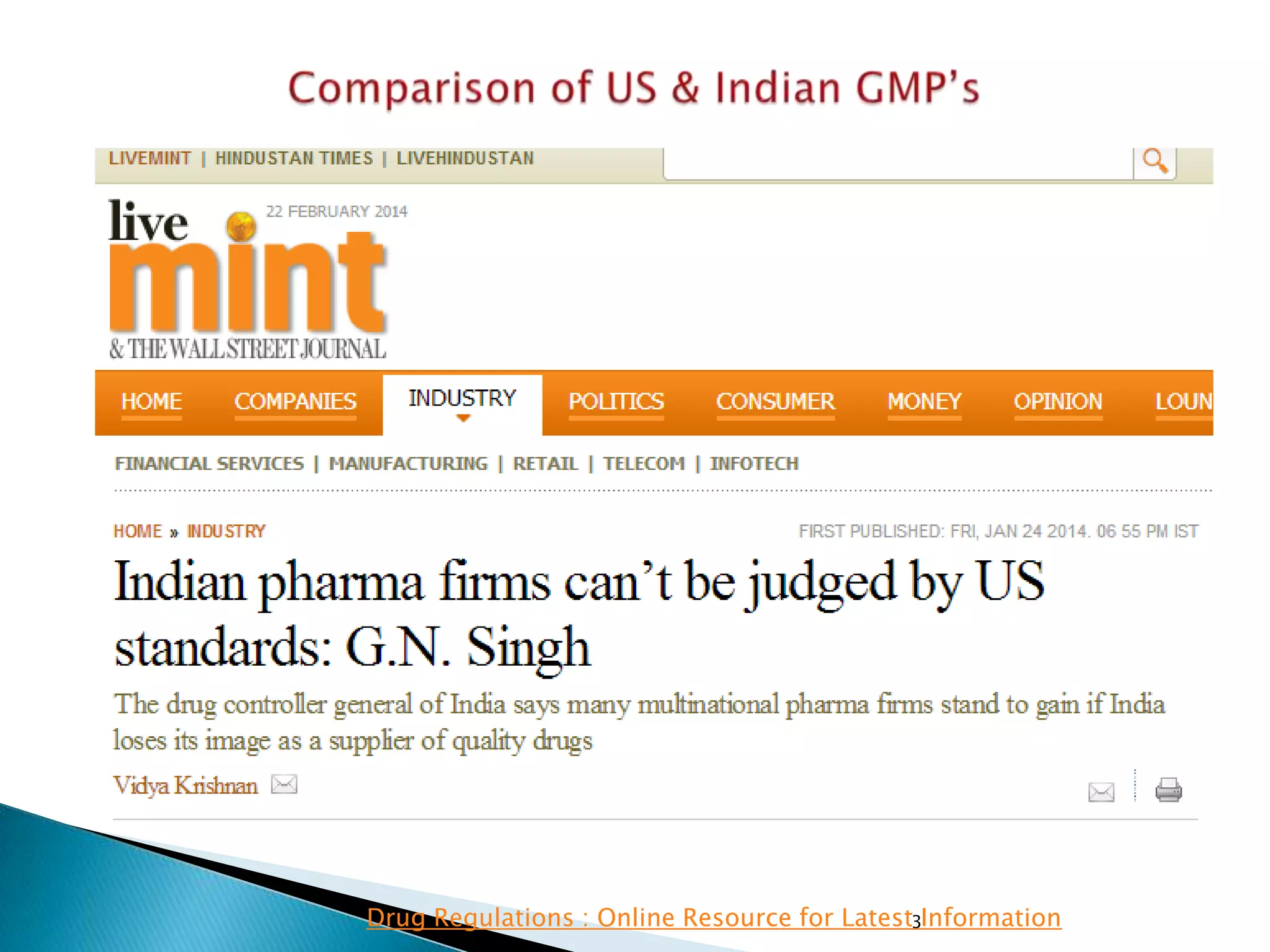 3Drug Regulations : Online Resource for Latest Information
 