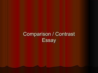 Comparison / ContrastComparison / Contrast
EssayEssay
 
