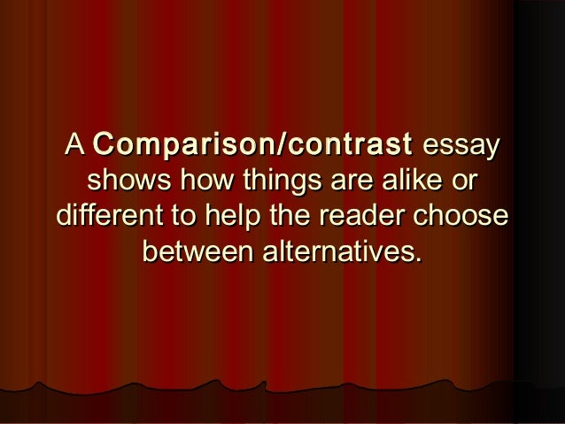 compare and contrast essay college level
