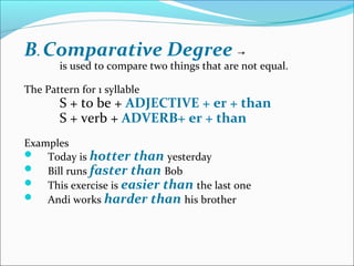 Comparison degree