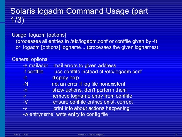 Comparison Of Unix And Linux Log File Management Tools By Dusan Balje