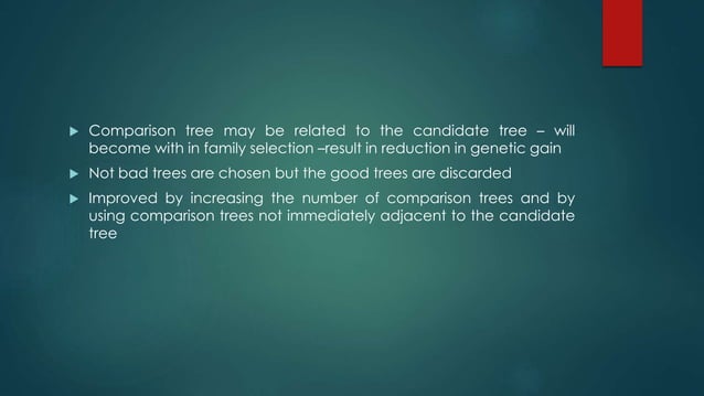 Comparison tree method of selection | PPTX | Gardening | Home & Garden
