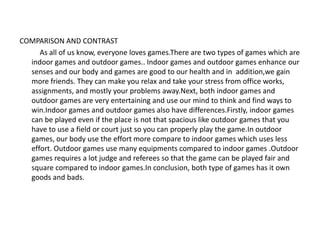 Essay on Indoor Games  Indoor Games Essay in English