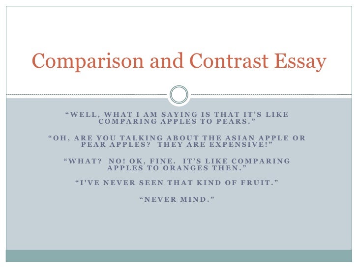 Free 100 Ideas for Compare and Contrast Essay Topics