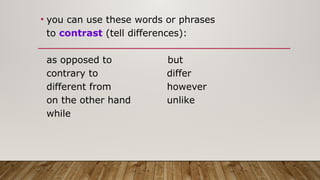 comparison and contrast g5 powerpoint presentation | PPTX