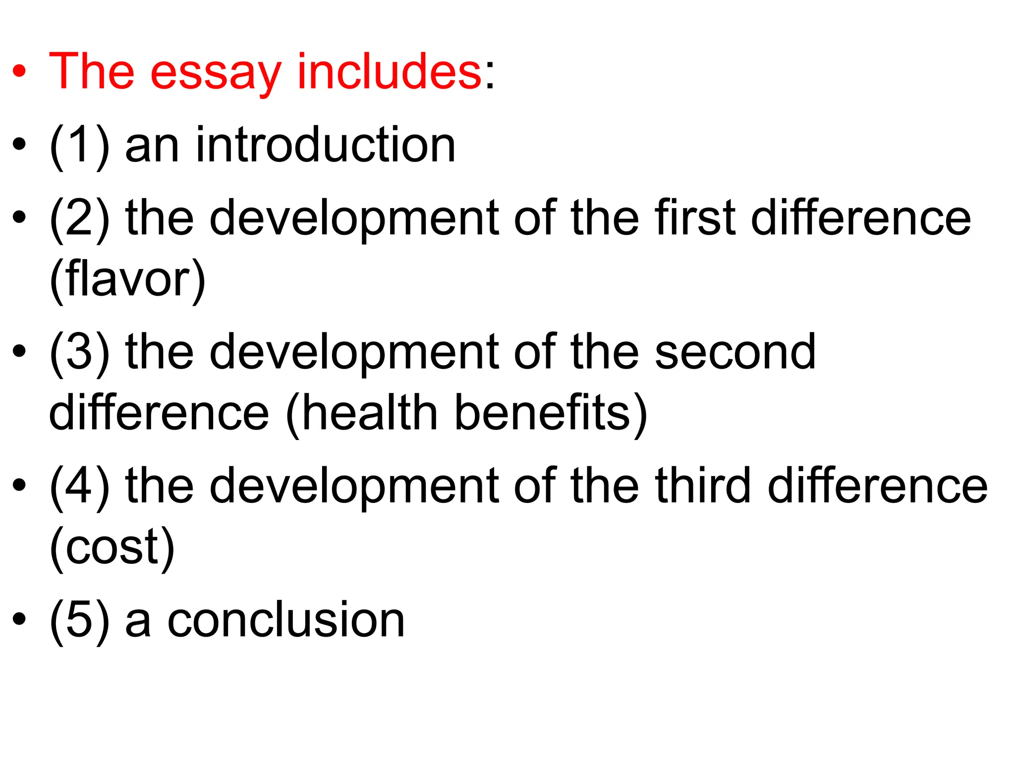 Comparison and contrast paragraph ppt