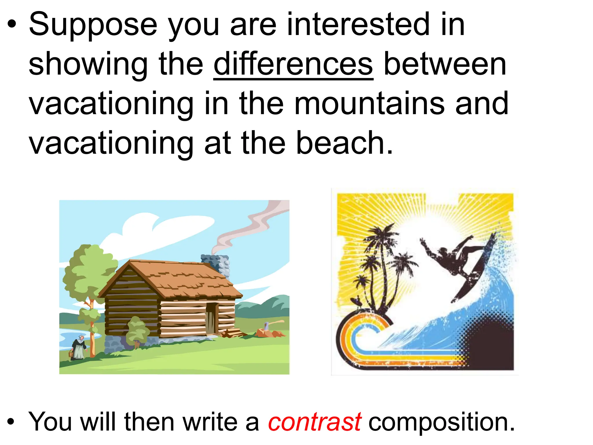 Comparison and contrast paragraph ppt