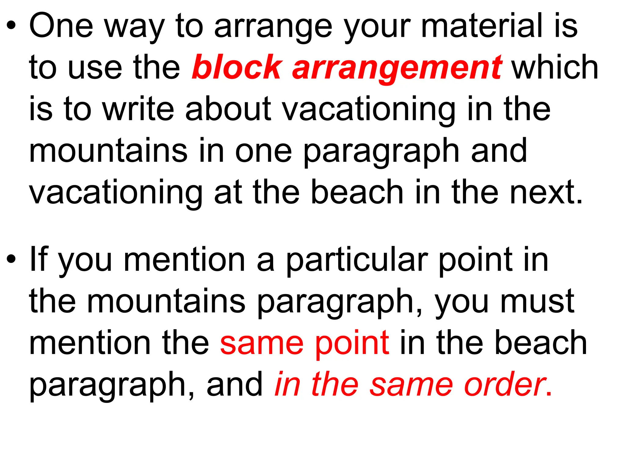 Comparison and contrast paragraph ppt
