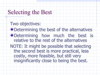 Comparison and evaluation of alternative designs | PPT | Technology ...