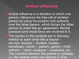 Comparison between coiercion and undue influence | PPTX