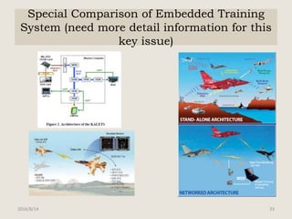 Special Comparison of Embedded Training
System (need more detail information for this
key issue)
2016/8/14 33
 