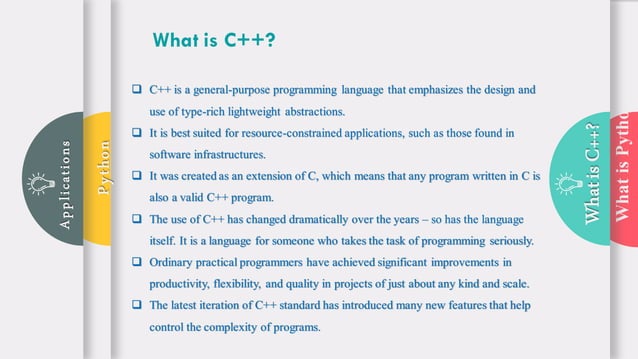 Comparison between python and c++ | PDF | Programming Languages | Computing