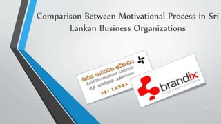 Comparison Between Motivational Process in Sri
Lankan Business Organizations
1
 