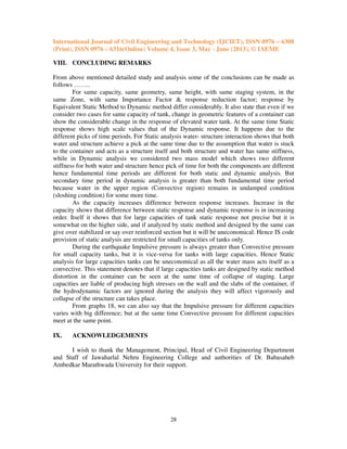 Comparison between static and dynamic analysis of elevated water tank 2 ...