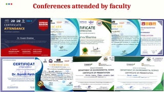 Conferences attended by faculty
 