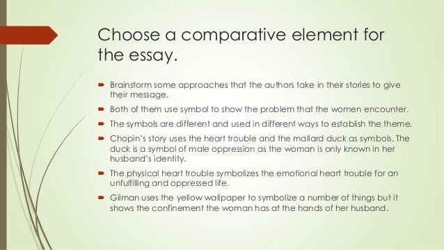 What are the three basic components of a compare-and-contrast essay