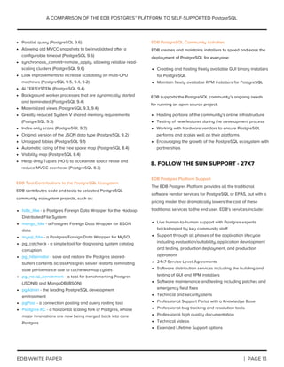 A Comparison of EDB Postgres to Self-Supported PostgreSQL | PDF