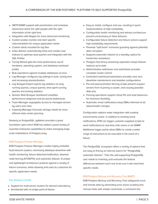 A Comparison of EDB Postgres to Self-Supported PostgreSQL | PDF