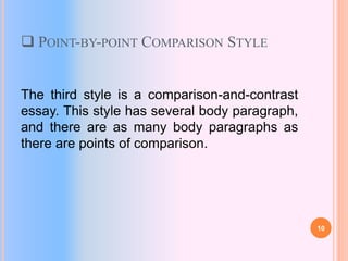 Assey With Point Example Comparison essay | PPT