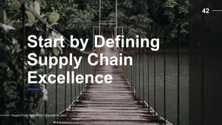 Start by Defining
Supply Chain
Excellence
Supply Chain Insights LLC Copyright © 2022
42
 