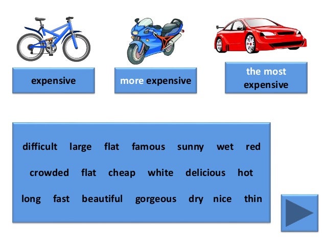 adjective comparison comparative superlative