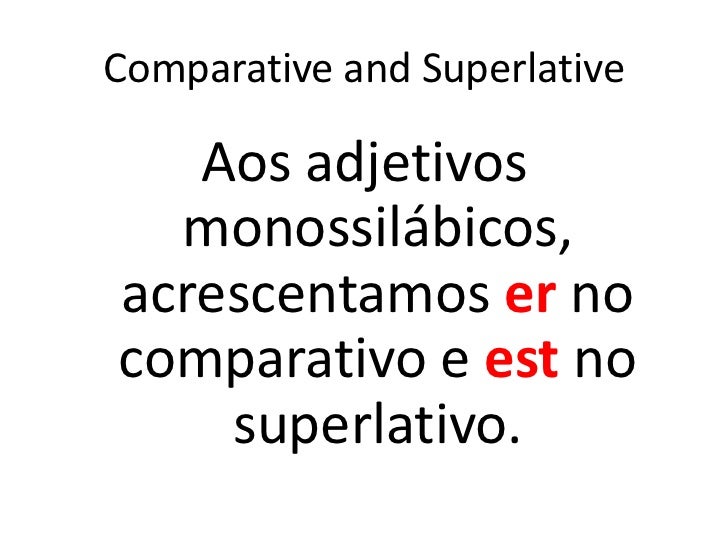 Comparison Of Adjetives