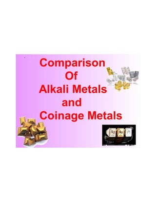 Comparison of alkali metals and coinage metals