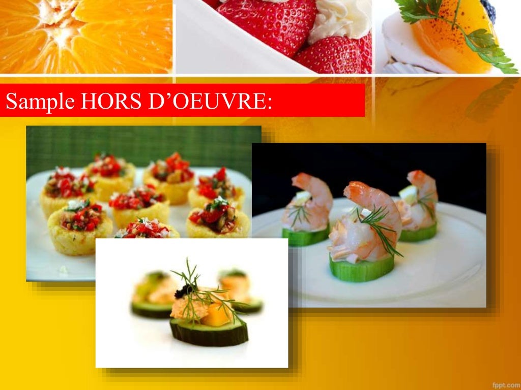 Comparison of different types of appetizers