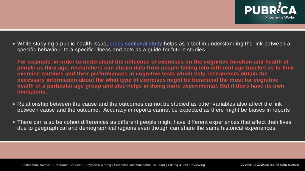 Comparison of cross sectional, prospective cohort study, retrospectiv…