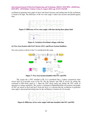 Comparison of facts devices for two area power system stability ...