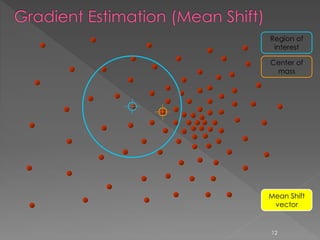 Region of
interest
Center of
mass
Mean Shift
vector
12
 