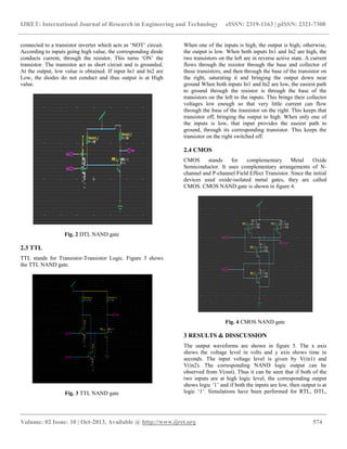 Comparison of logic families using nand gate | PDF