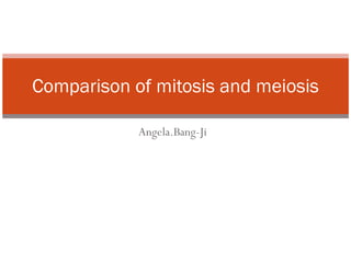 Angela.Bang-Ji
Comparison of mitosis and meiosis
 