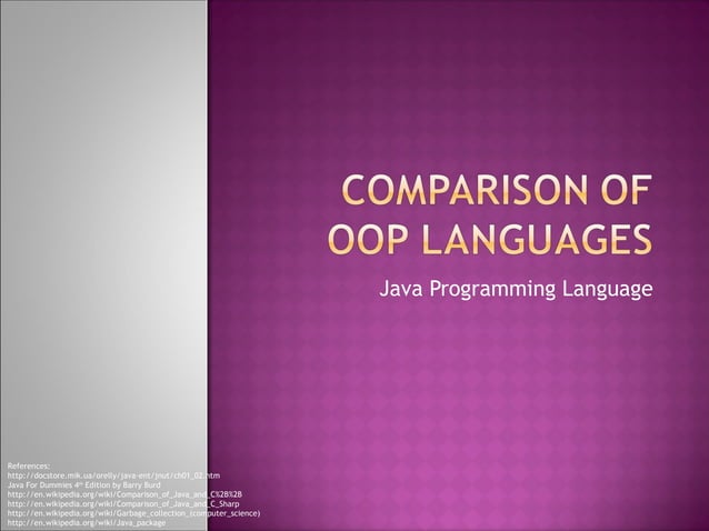 OOP Language Powerpoint | PPT