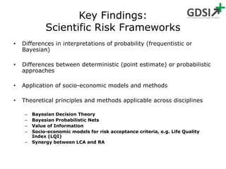 Comparison of Science Based Frameworks for Risk-informed Decision ...