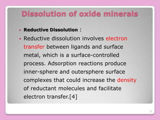 Comparison of surface chemistry conditions between oxide and sulphide | PPT