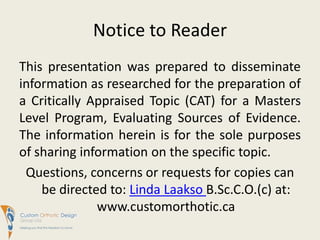 ReferencesArmstrong, D. G., Lavery, L. A., Wu, S., Boulton, A. J. M. (2005).  Evaluation of removable and irremovable cast walkers in the healing of diabetic foot wounds. Diabetes Care, 28(3), 551-554.Beuker, B. J., van Deursen, R. W., Price, P., Manning, E. A., van Baal, J. G., Harding, K. G. (2005). Plantar pressure in off-loading devices used in diabetic ulcer treatment. Wound Repair and Regeneration, 13, 537-542.Boninger, M. L., Leonard, J. A. (1996). Use of bivalve ankle foot orthosis in neuropathic foot and ankle lesions. Journal of Rehabilitation Research and Development, 33(1), 16-22.Botros, M., Goett, K., Parsons, L. Menzildzic, S., Morin, C., Smith, T. Hoar, A., Nesbeth, H., McGrath, S. (2010). Best Practice Recommendation for the Prevention, Diagnosis and Treatment of Diabetic Foot Ulcers: Update 2010. Wound Care, 8(4), 6-40.Bus, S. A., van Deursen, R. W., Armstrong, D. G.,  Caravaggi, C., Hlavacek, P., Bakker, K., Cavanaugh, P. R. (2008). The effectiveness of footwear and offloading interventions to prevent and heal foot ulcers and reduce plantar pressure in diabetes: a systematic review. Diabetes/Metabolism Research and Reviews, 24(Suppl 1), S162-S180. DOI:10.1002/dmrr.850.Elftman, N. W. (2006). Orthotic management of the neuropathic limb. Physical Medicine and Rehabilitation Clinics of North America, 17, 115-157.