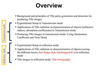 Imaging: X-ray and Terahertz imaging | PPTX