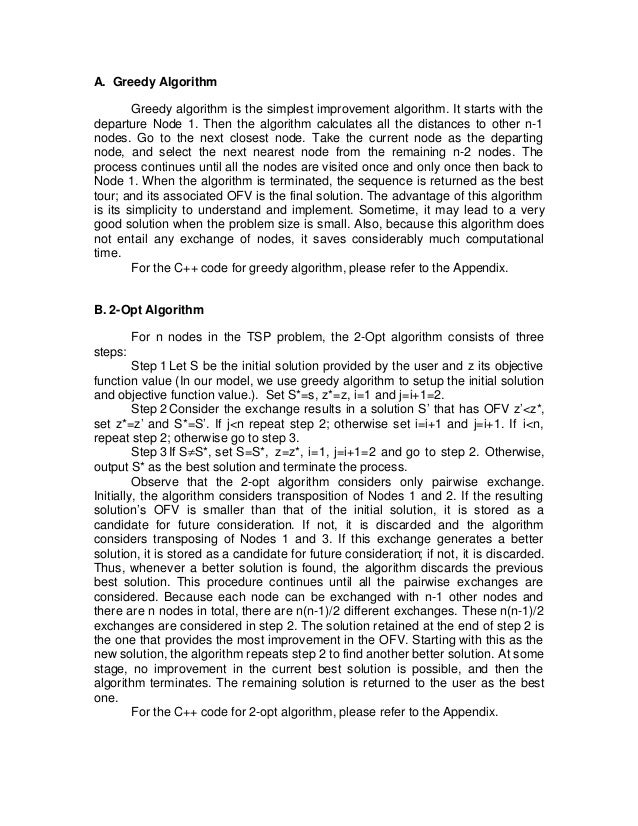 Comparison of tsp algorithms