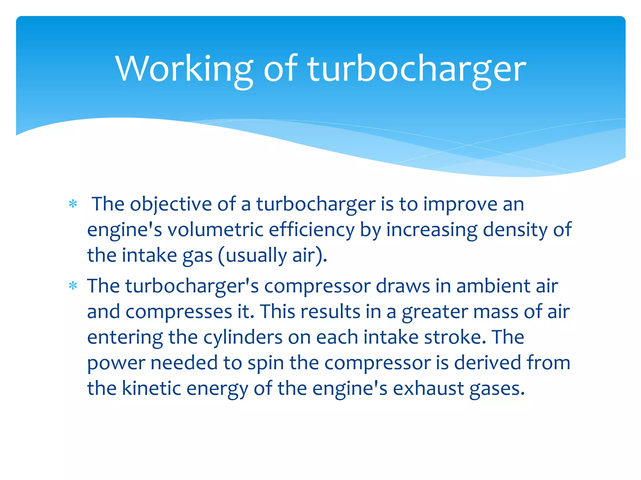 Comparison of turbocharger and supercharger PPT