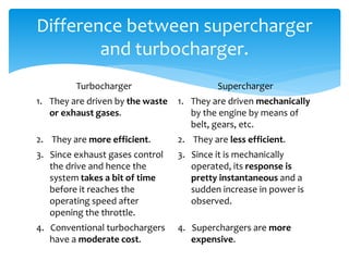 Comparison of turbocharger and supercharger PDF