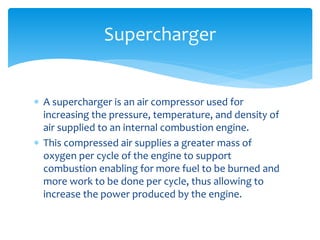 Comparison of turbocharger and supercharger PDF