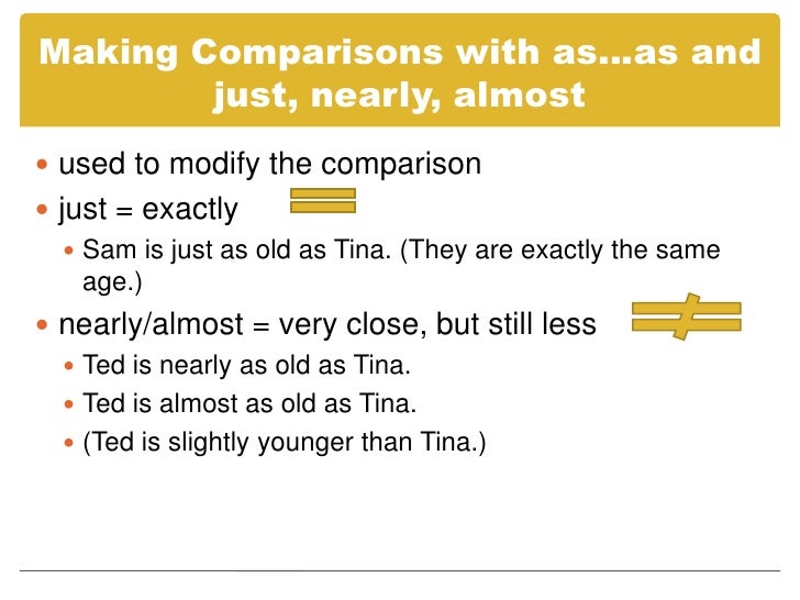 Types of comparisons