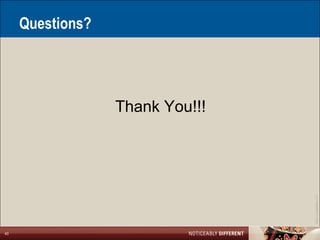 Questions?




                  Thank You!!!




                                 ©2011 LarsonAllen LLP
40
 